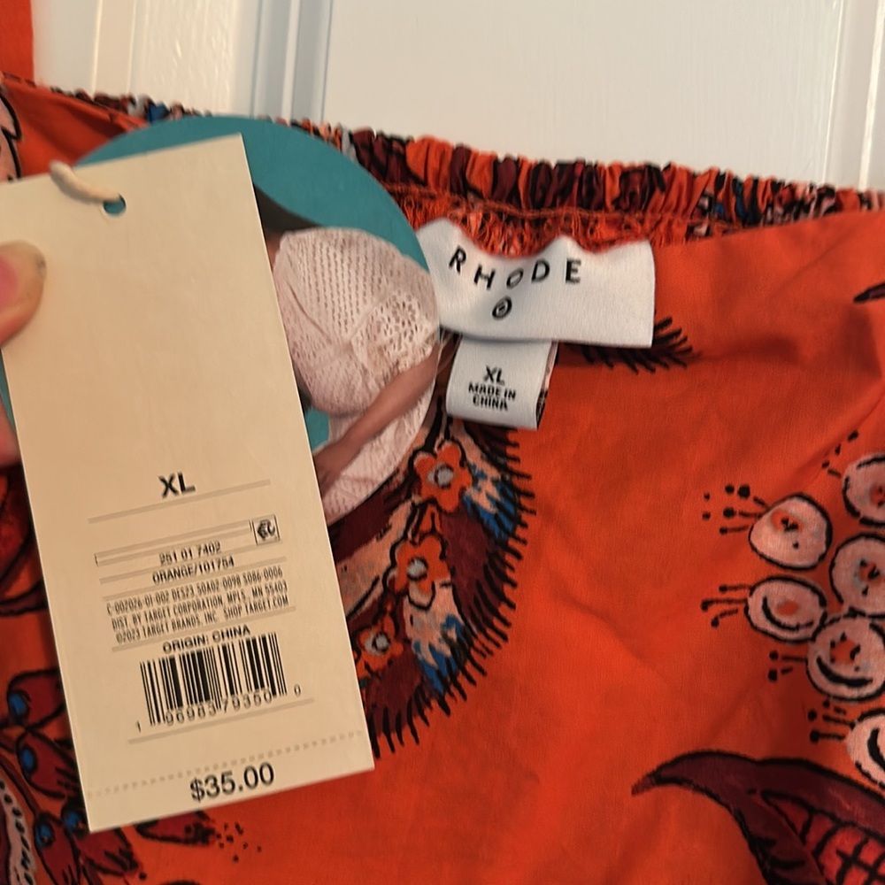 RHODE Orange Floral Dress - Picture 2 of 3